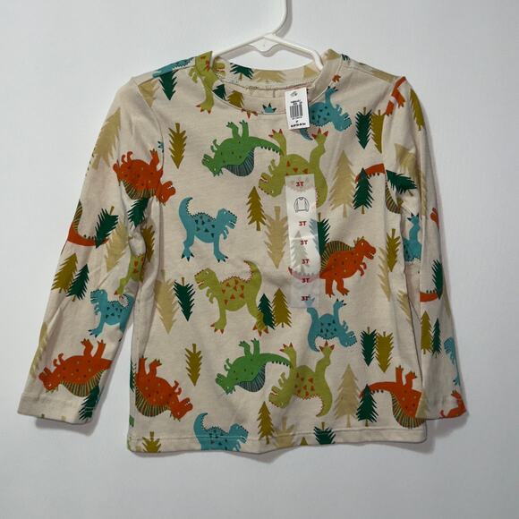Old navy Dinosaur Print Long Sleeve Shirt  boys Size 3T - Picture 1 of 4